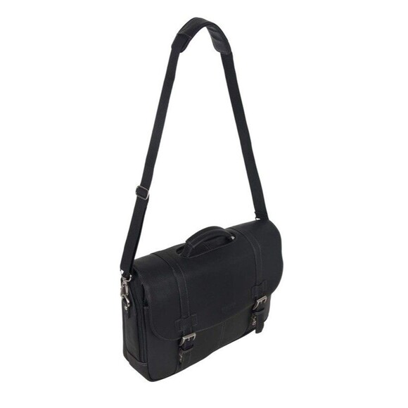 Kenneth Cole REACTION Business 16" Colombian Leather Laptop Messenger Bag - Picture 2 of 16